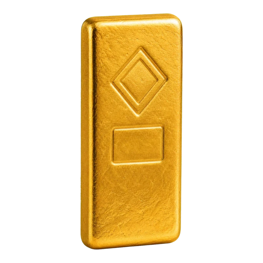 A one-ounce fine gold bar